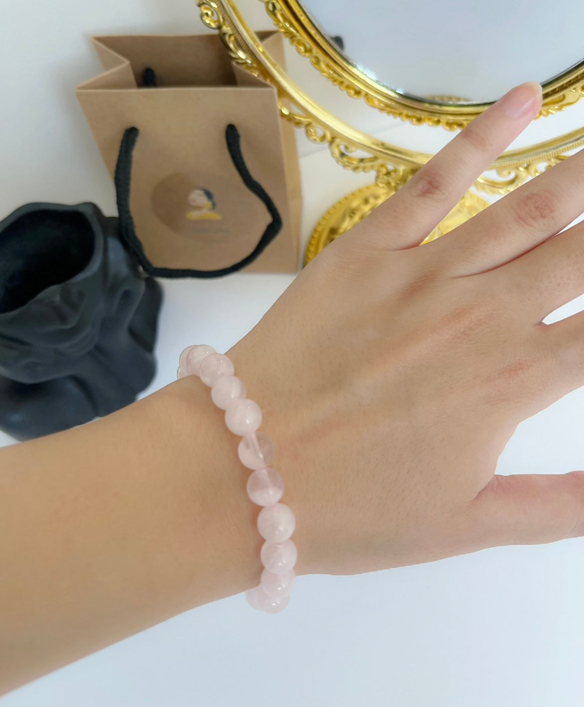 Bracelet en Quartz Rose