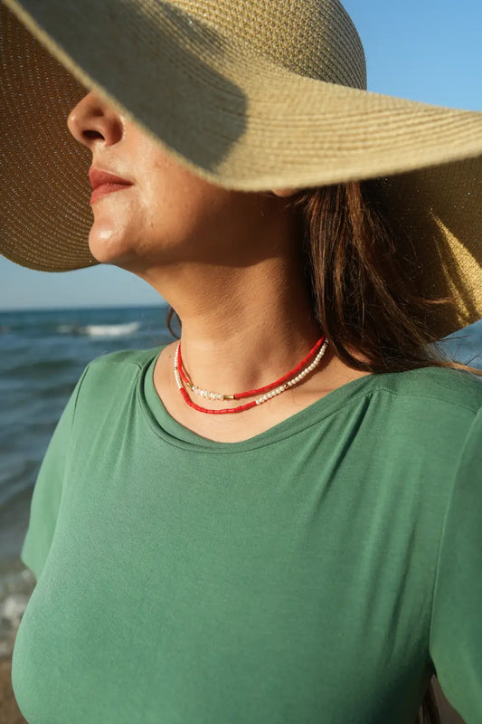 Fleur de Corail – Collier 🌺🌊